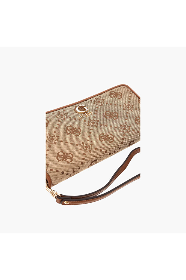 محفظة بسحاب أحادي اللون - 4