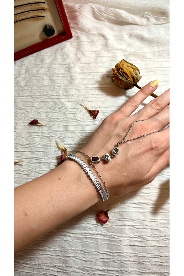 Sılver Yedi Element Taşlı Şahmeran Çelik - 1