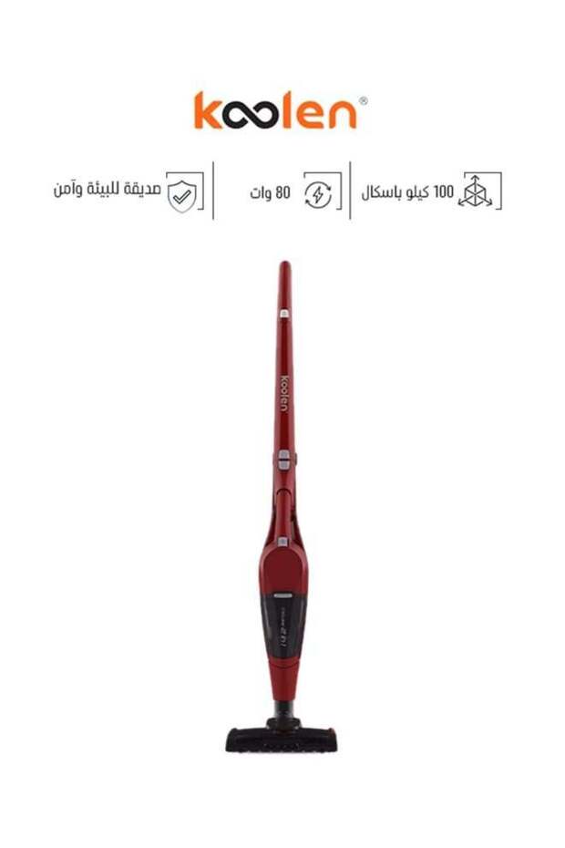 مكنسة كهربائية لاسلكية قابلة للطي - سرعتان - 3 ملحقات - 80 واط - 806106003 - أحمر