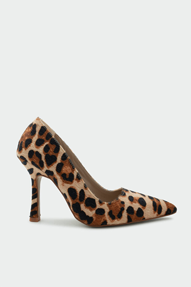 Relly Leopard Suede Women's Heeled Shoes
