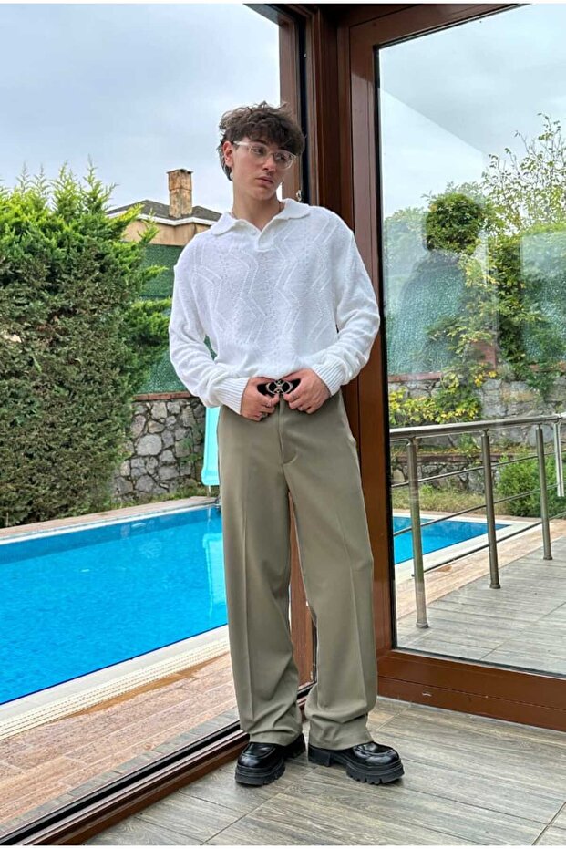 Basic Premium Baggy Fabric Pants - 5