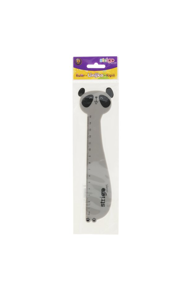 Rigla plastic Panda, 15 cm SSC361