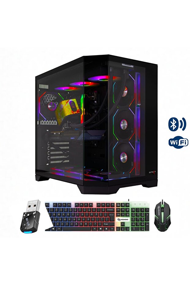 Gaming PC i5-14400F, RTX 5060 8GB, 32GB DDR5, 1TB NVMe, 360mm ARGB Cooler, 7Fan ATX Case, Win 11 Pro - 1