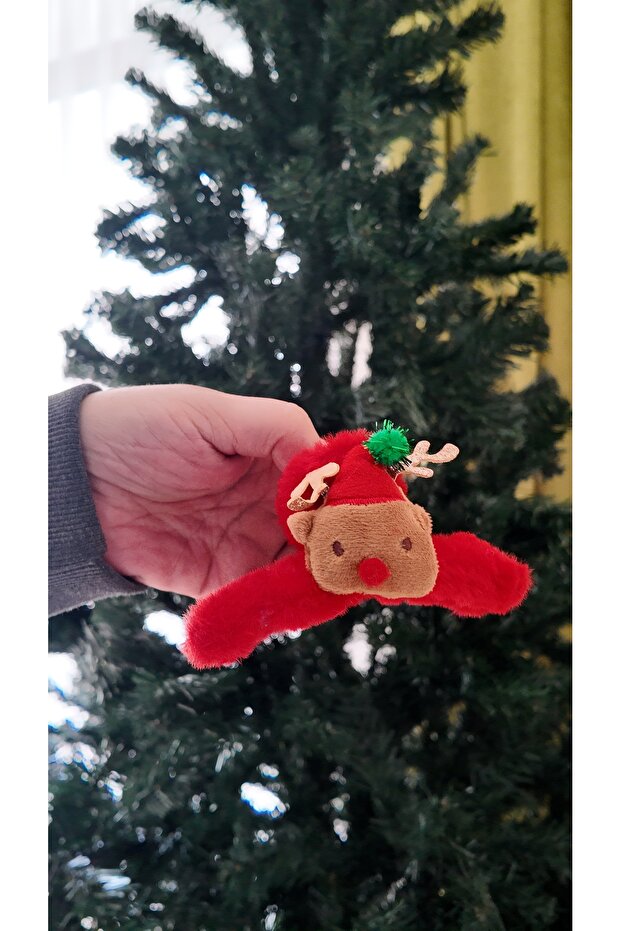 New Year's Themed Fluffy Plush Peg Buckle