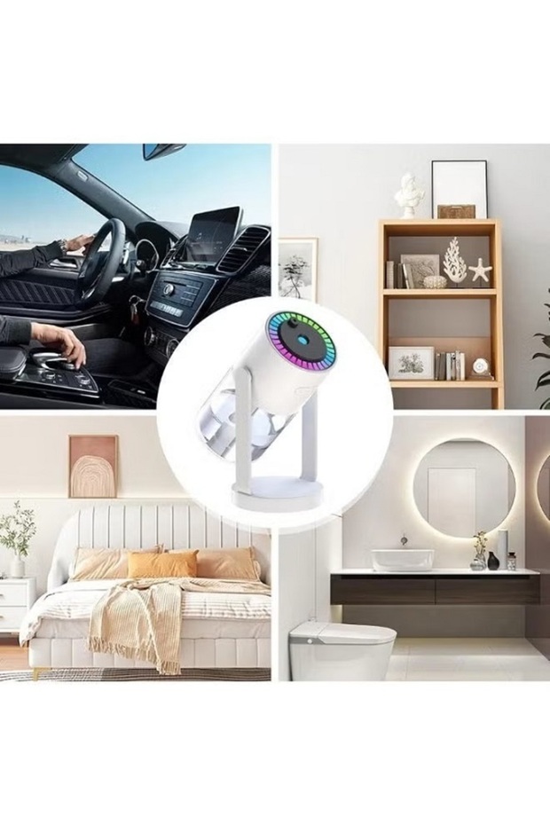 مرطب هواء USB يهتز على شكل سماء مرصعة بالنجوم، موزع روائح عطرية صامت لسطح المكتب، - 5