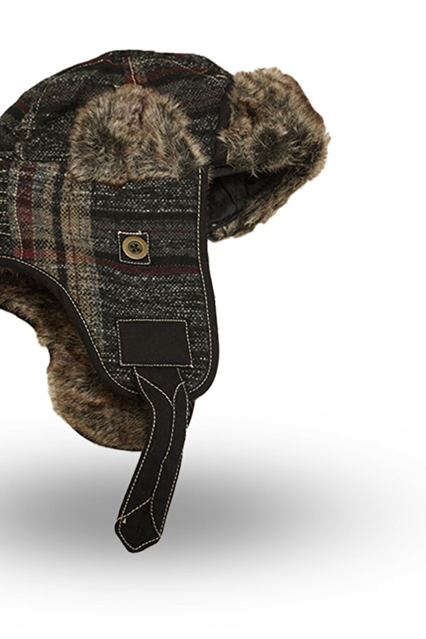 Caciula tip ushanka inchidere piele - 2