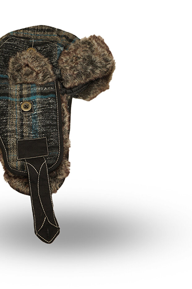 Caciula tip ushanka inchidere piele - 2