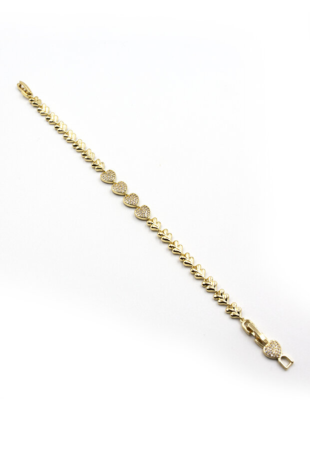 Heart Model Xuping Non-Tarnish Bracelet – Gold |   Elegant, Stylish, and Durable Design - 1