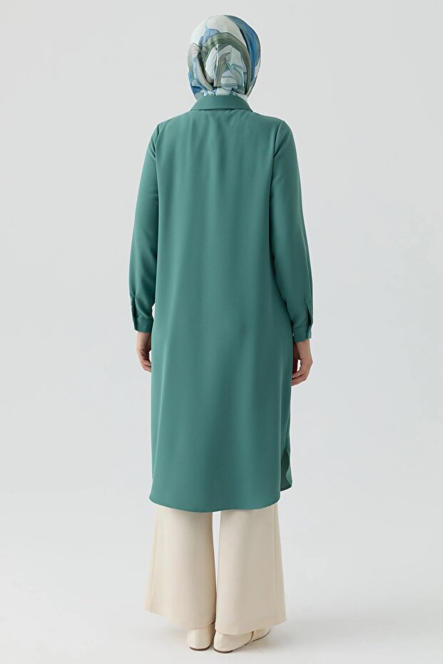 Gizli Patlı Basıc Tunik - Mint - 3