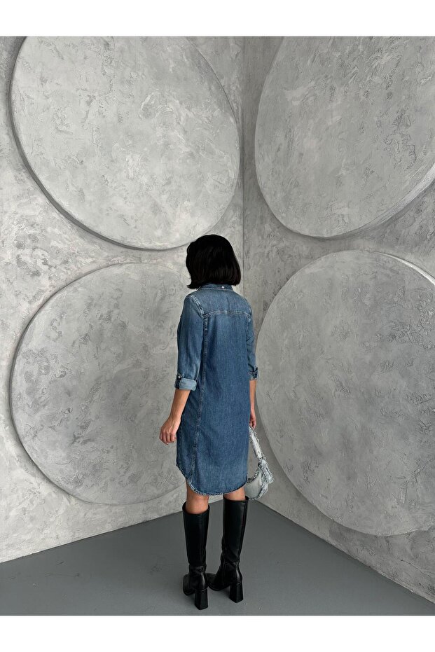 Mavi Denim Elbise - 6