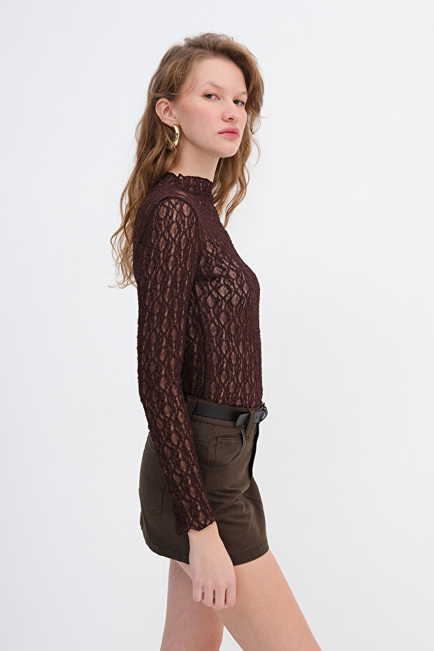 Dantelli Transparan Bluz B17693 - 5