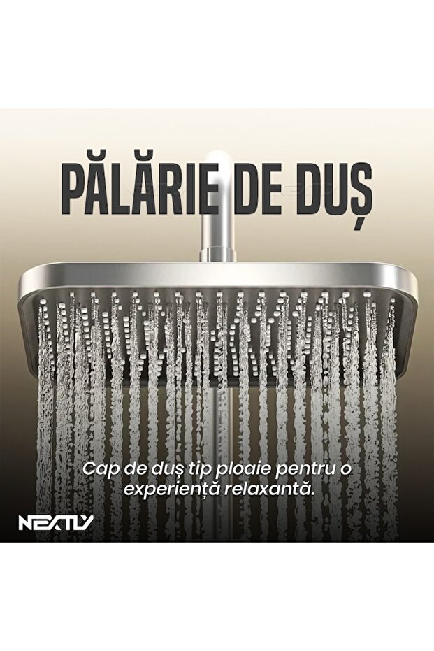 Luxe LED Shower System with Digital Temp Display & Multi-Function Hand Spray - 4