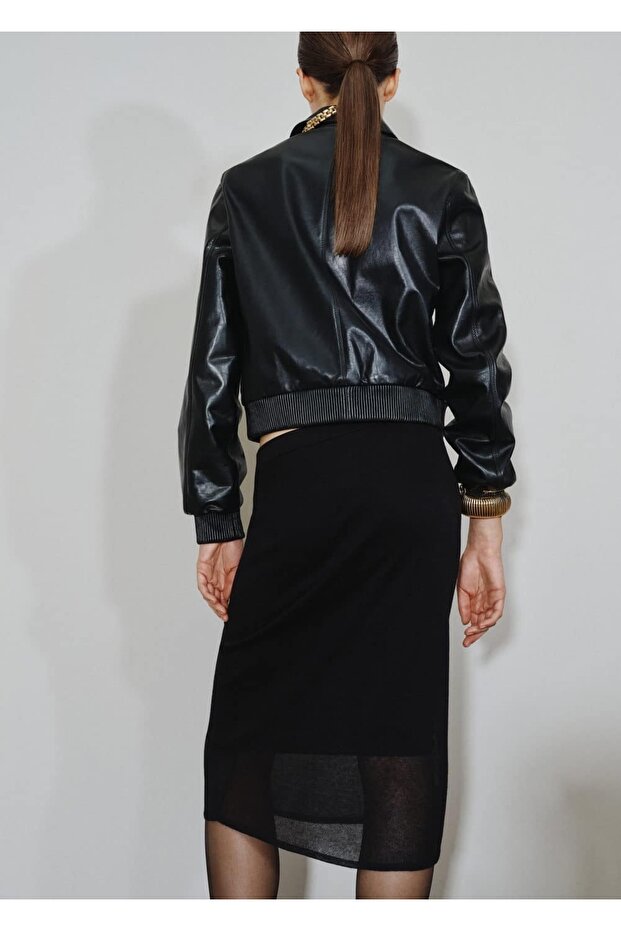 Fitilli midi etek - 4