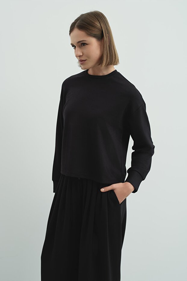 Pure Touch Basic Sweatshirt CC7005 Siyah - 6