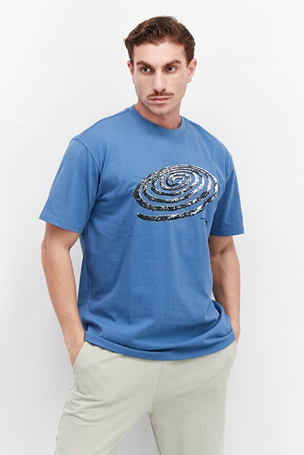 Men Sportswear Fit Short Sleeves Running T-Shirt, Blue Combo