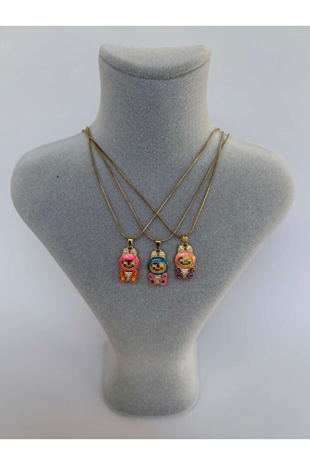 Pembe Labubu Kolye - 3