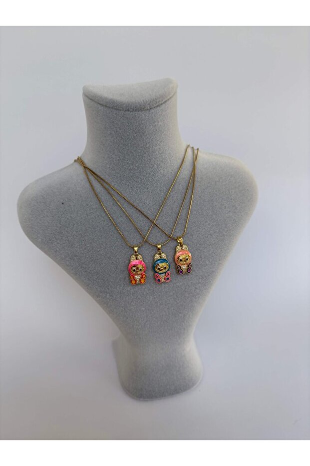 Pembe Labubu Kolye - 2