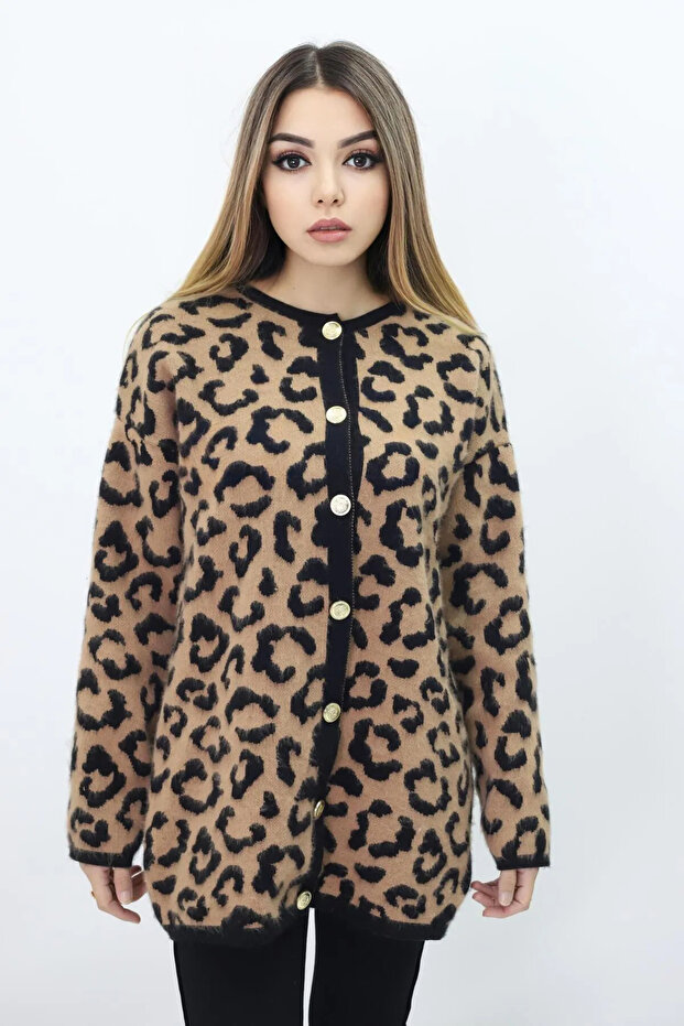 سترة ناعمة الملمس بنمط الفهد - 3