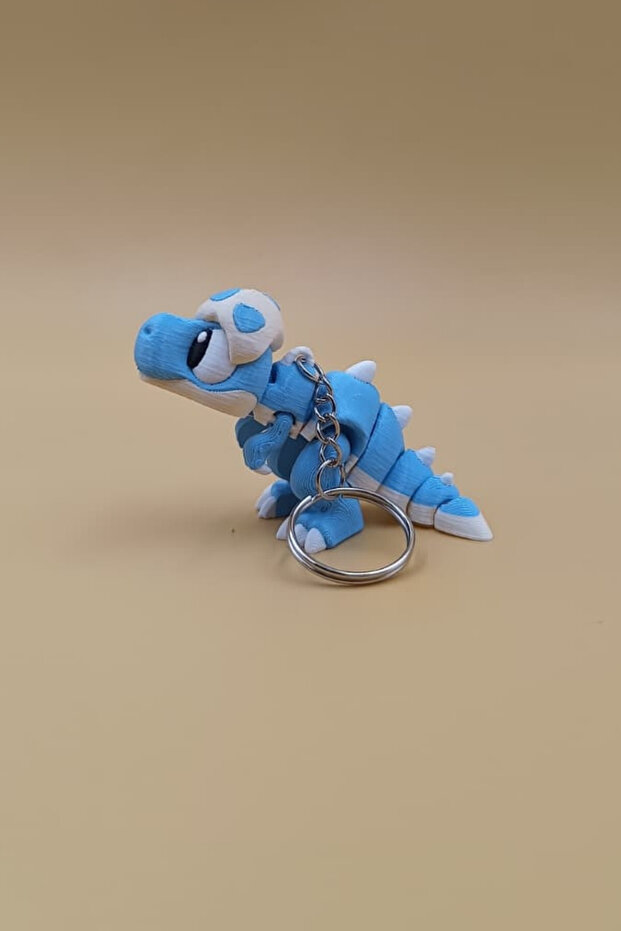 Cute Dinosaur Figured Movable Keychain Bag Ornament Charm
