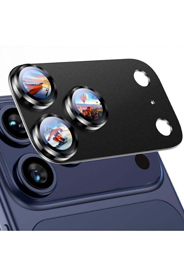 واقي عدسة كاميرا Gravity متوافق مع iPhone 17 Pro Max - أسود تيتانيوم - 1