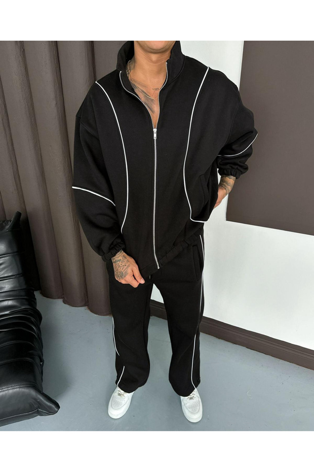 طقم روس مخطط من 3 قطع علوية وسفلية - 3