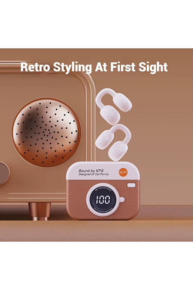 Retro Design Bluetooth Headset, Wireless Mountable Audio Equipment - 2