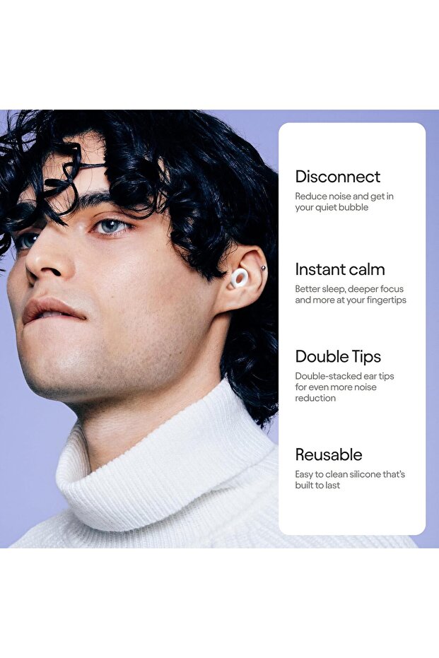 Quiet 2 Plus Ear Plugs with Double Tips – Reusable Silicone Earplugs (24–27 dB SNR) - 2