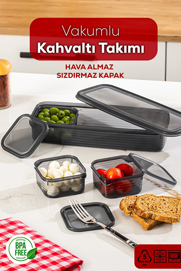 4369 Freshlock Vacuum Breakfast Multi-Purpose Storage Container Breakfast Set