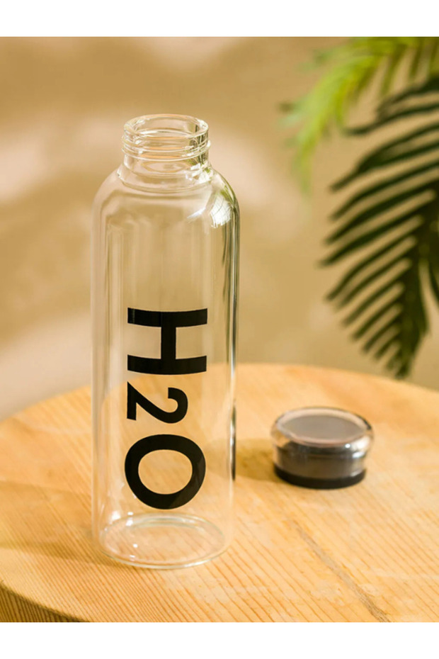 H2O 1 Lt Borosilicate Glass Flask Heat Resistant Large Size Flask - 2