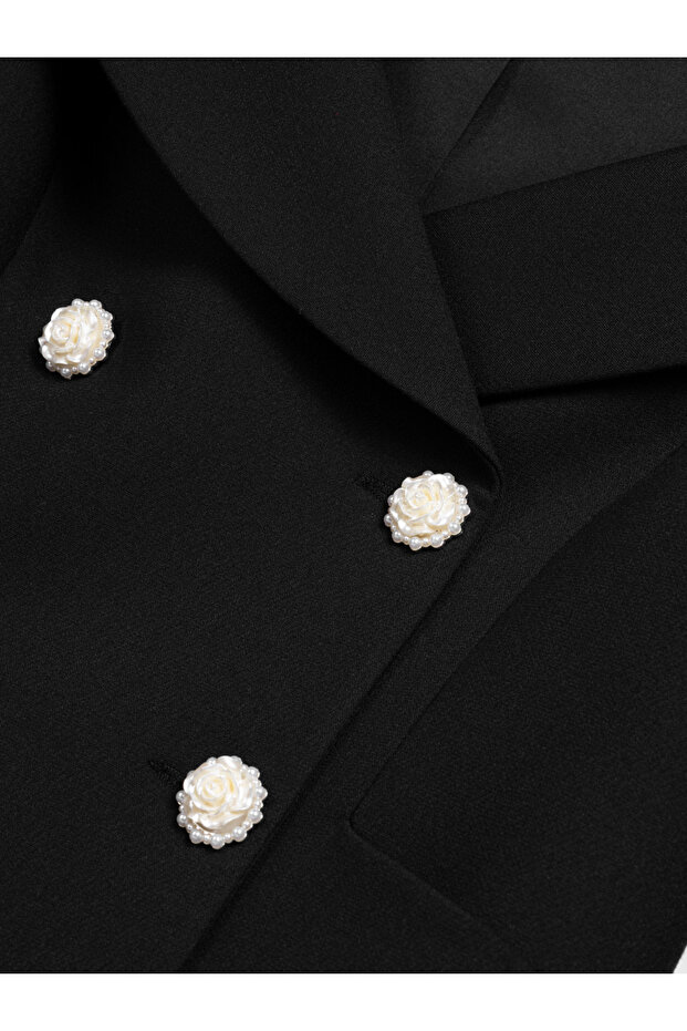 Aksesuar Düğmeli Ceket - 3