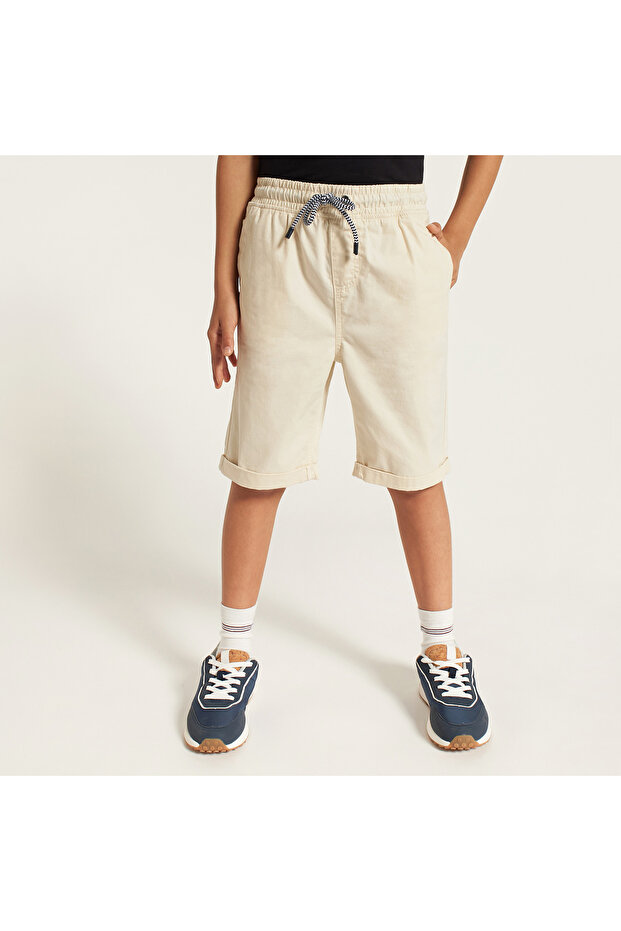 شورت سادة مع رباط للإغلاق - 2