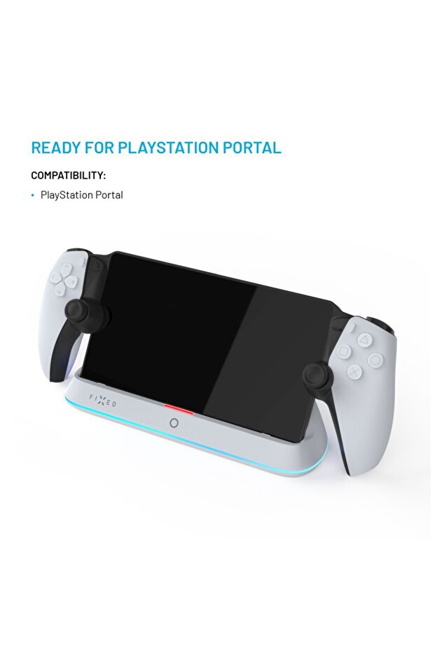Charging Dock, PlayStation Portal Compatible, USB-C Magnetic Adapter, LED Indicator, White - 3