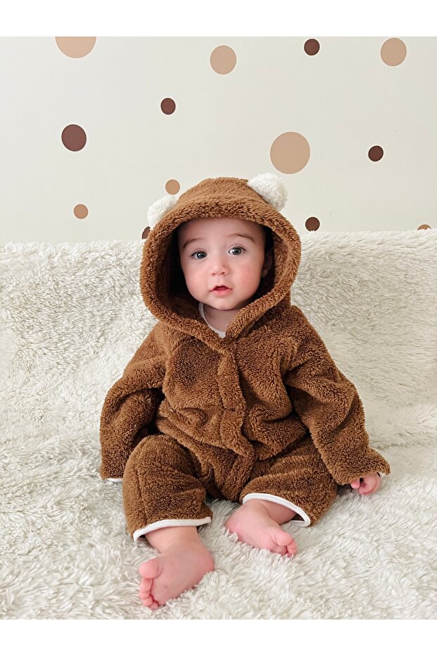 Unisex Baby Plush Ear Jumpsuit
