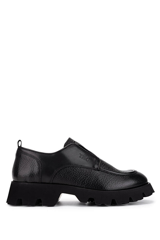 Men's Genuine Leather Black Casual Shoes