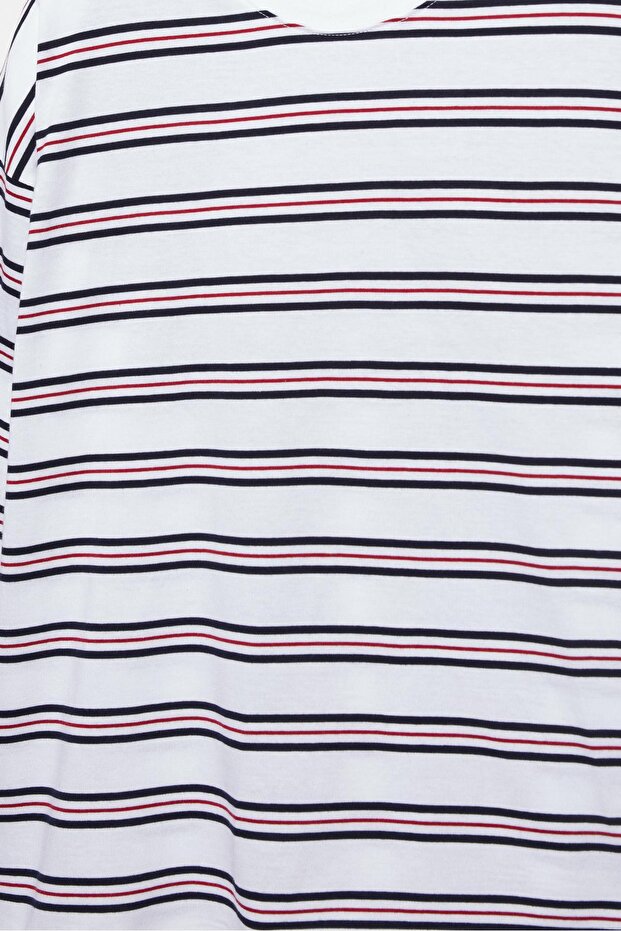 STWD çizgili t-shirt - 8