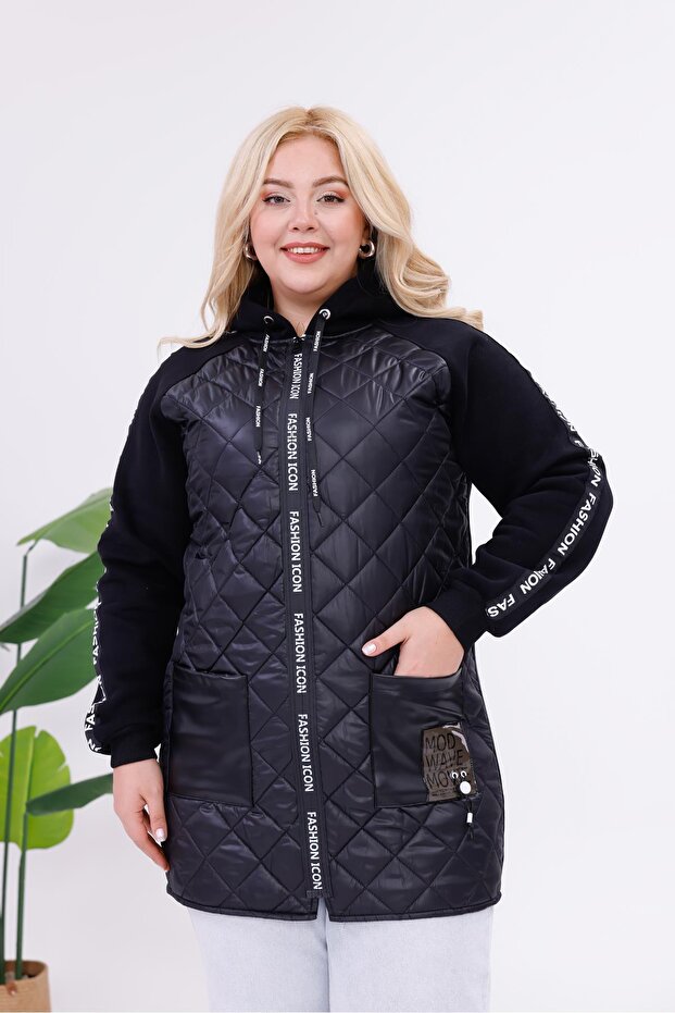 معطف مبطن مقاس كبير - 1