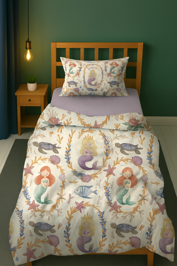 Mermaid Tale Single Children's Duvet Cover Set
