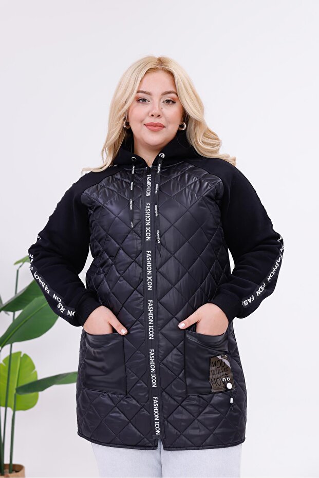 معطف مبطن مقاس كبير - 6