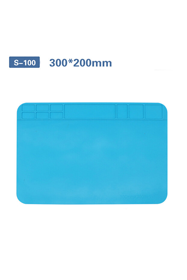 S-100 Repair Pad Insulation Heat-Resistant Soldering Station Silicon Soldering Mat Work Pad Desk Pla