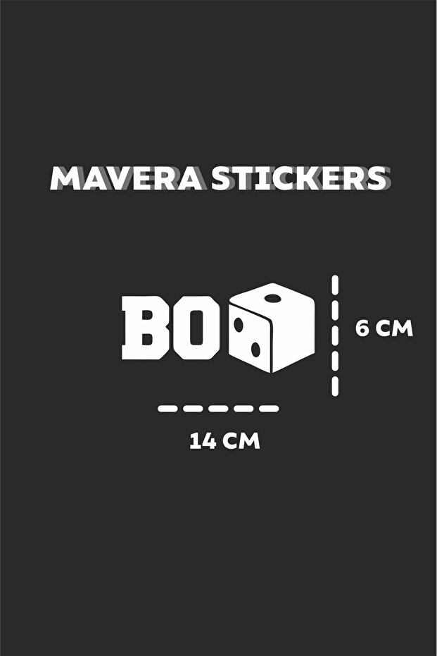 Bozar Sticker White Label for Car-Helmet-Motorcycle (1 Piece)