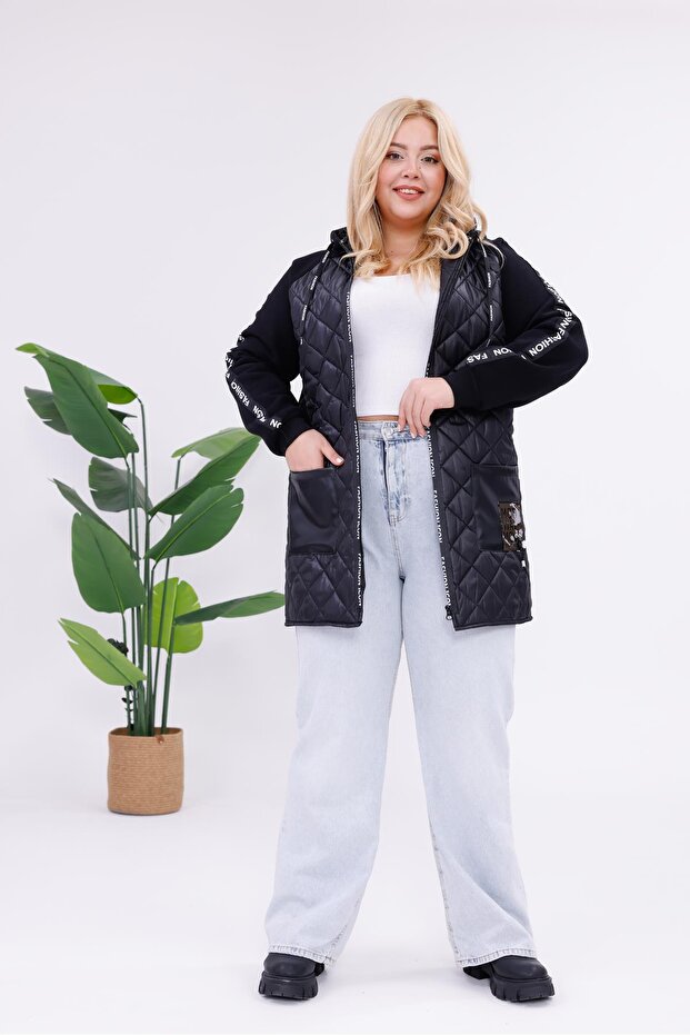 معطف مبطن مقاس كبير - 2