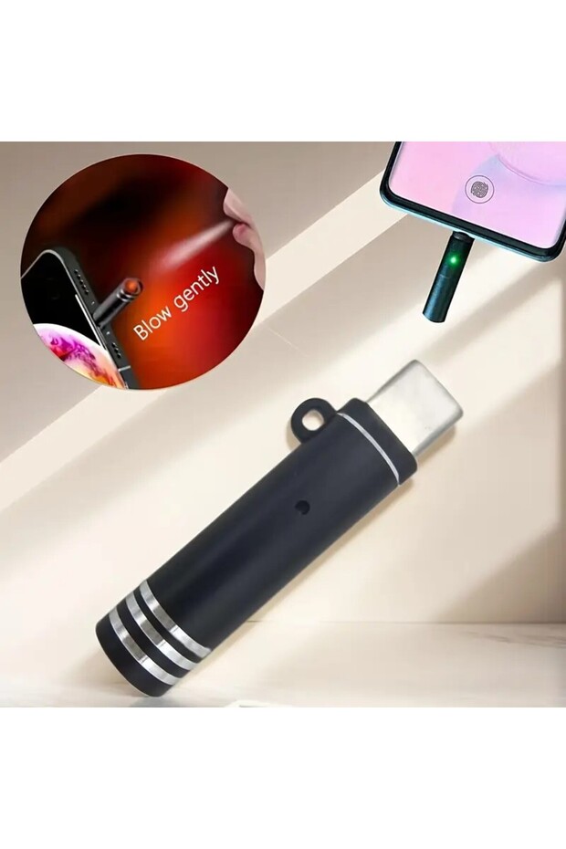 Type-C Çakmak, Araç ve Akıllı Telefon Çakmak, Siyah - 1