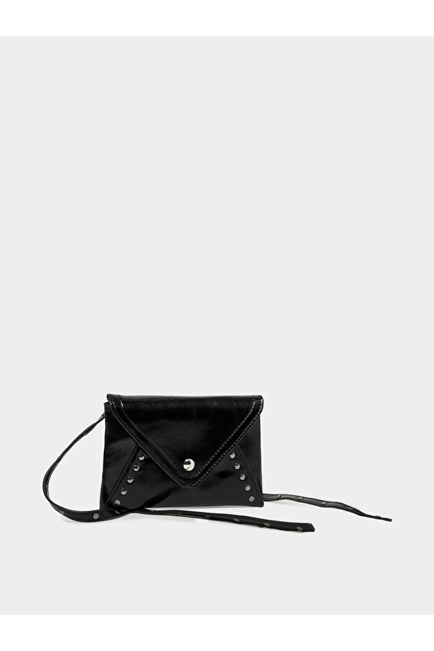 Women Black Studded Crossbody Bag