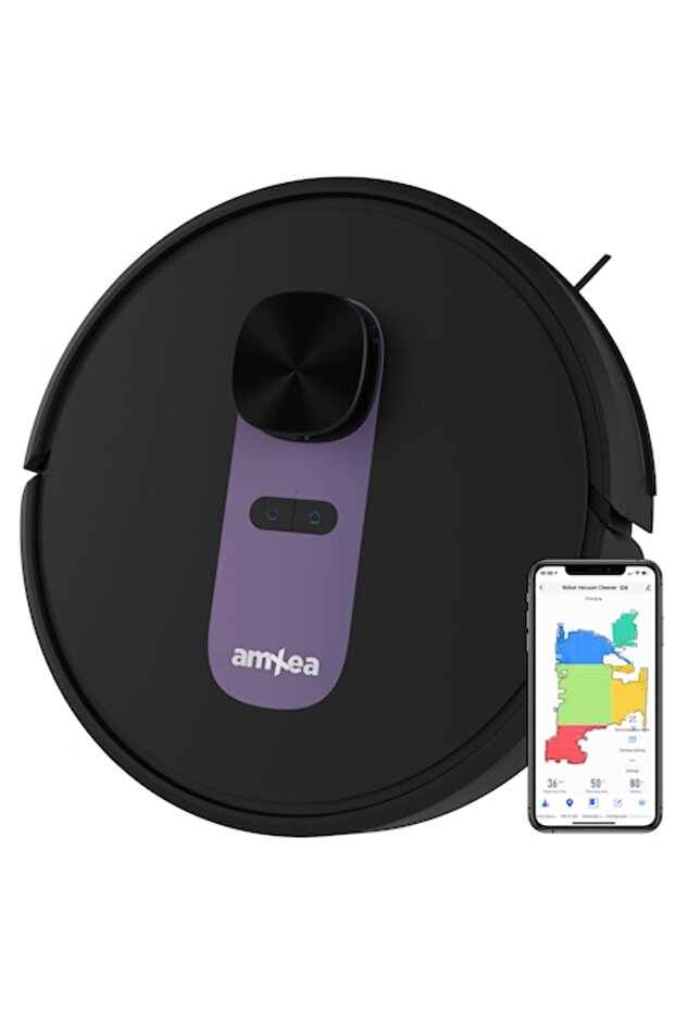 G6 Robot Vacuum Black-Violet — LiDAR navigation, Wi-Fi app, smart memory, multi-surface, dry - 1