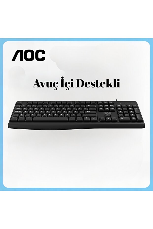 KB120 Kablolu Klavye – Entegre Avuç İçi Desteği, Düşük Profilli Sessiz Tuşlar, Tak-Çalıştır USB - 5