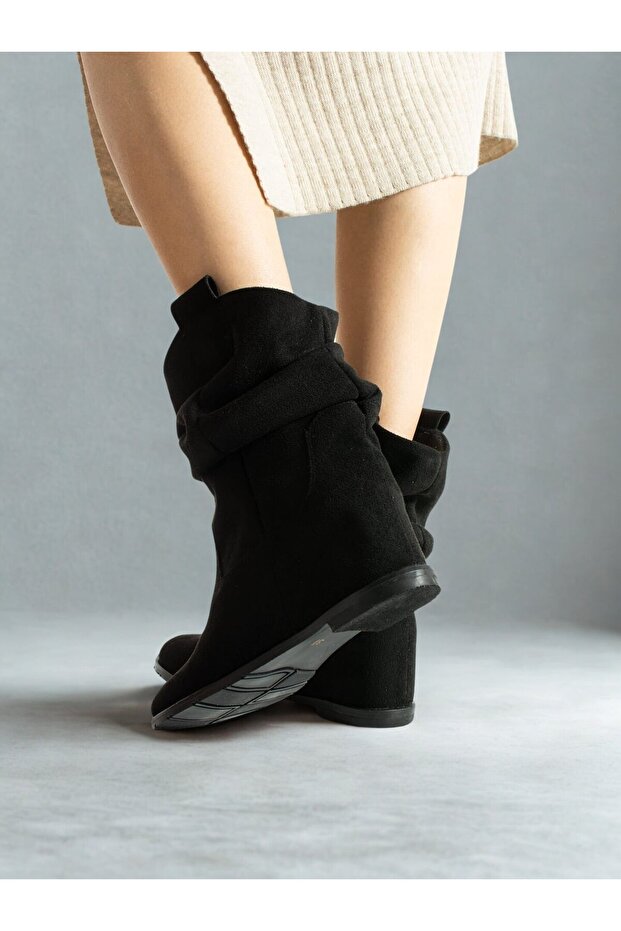 Kadın Siyah Süet Bot - 4