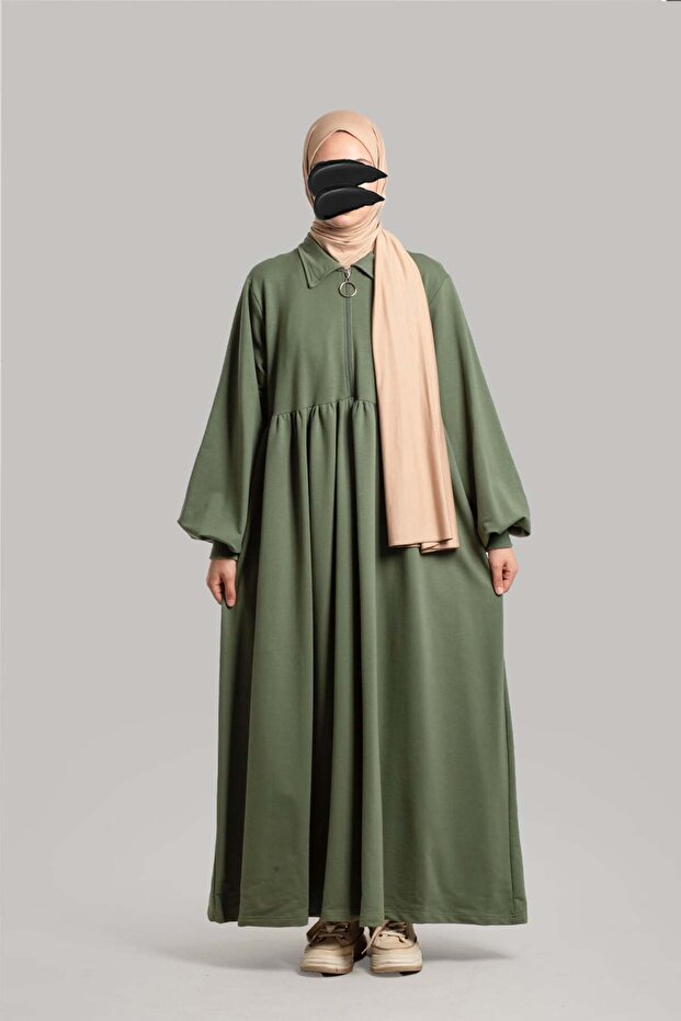 Rochie din bumbac Ahsen - Mentă - 4