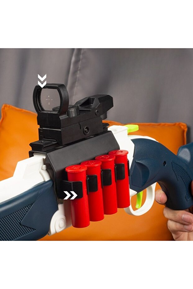 Toy Shotgun S686 Realistic UDL XM1014 Dalip, Manual, with Scope, 10 Foam Projectiles, 5 Cartridges, - 5