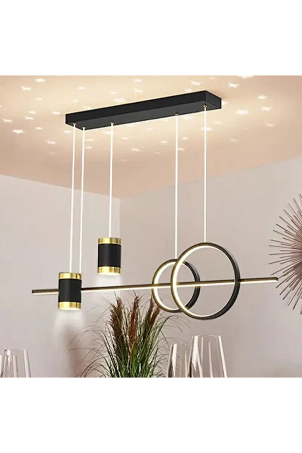 مصباح LED حديث على شكل موجة، ثريا قابلة للتعتيم، 45 واط، تركيبات إضاءة معلقة