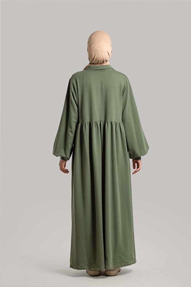 Rochie din bumbac Ahsen - Mentă - 6